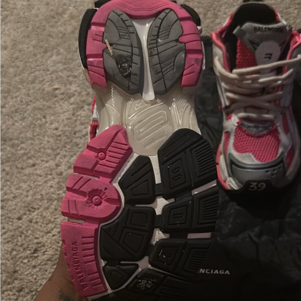 Balenciaga Pink and Gray Athletic Shoes